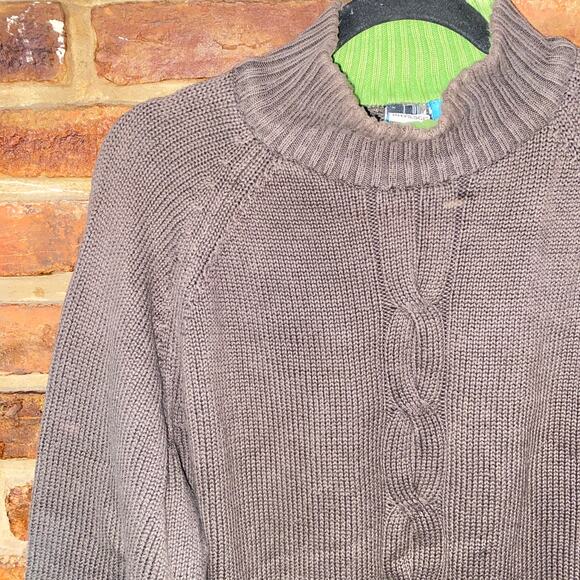 Phys.Sci Brown Turtleneck Knit Pullover Sweater Men's Size Medium - Picture 2 of 4